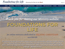 Tablet Screenshot of foundationsforlife.org